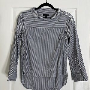 JCrew black striped Oxford shirt